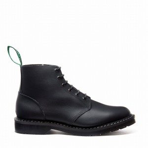 Botas De Astronauta Solovair Greasy 6 Eye Mujer Negras | S6-969-BG-G-030